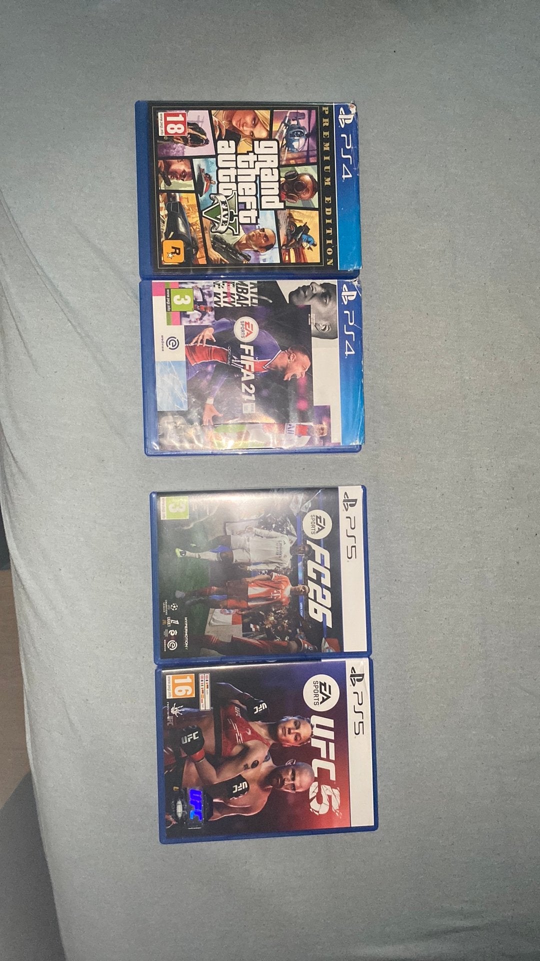 Gta5, fifa21, fc26 en ufc5, Enlèvement, Comme neuf