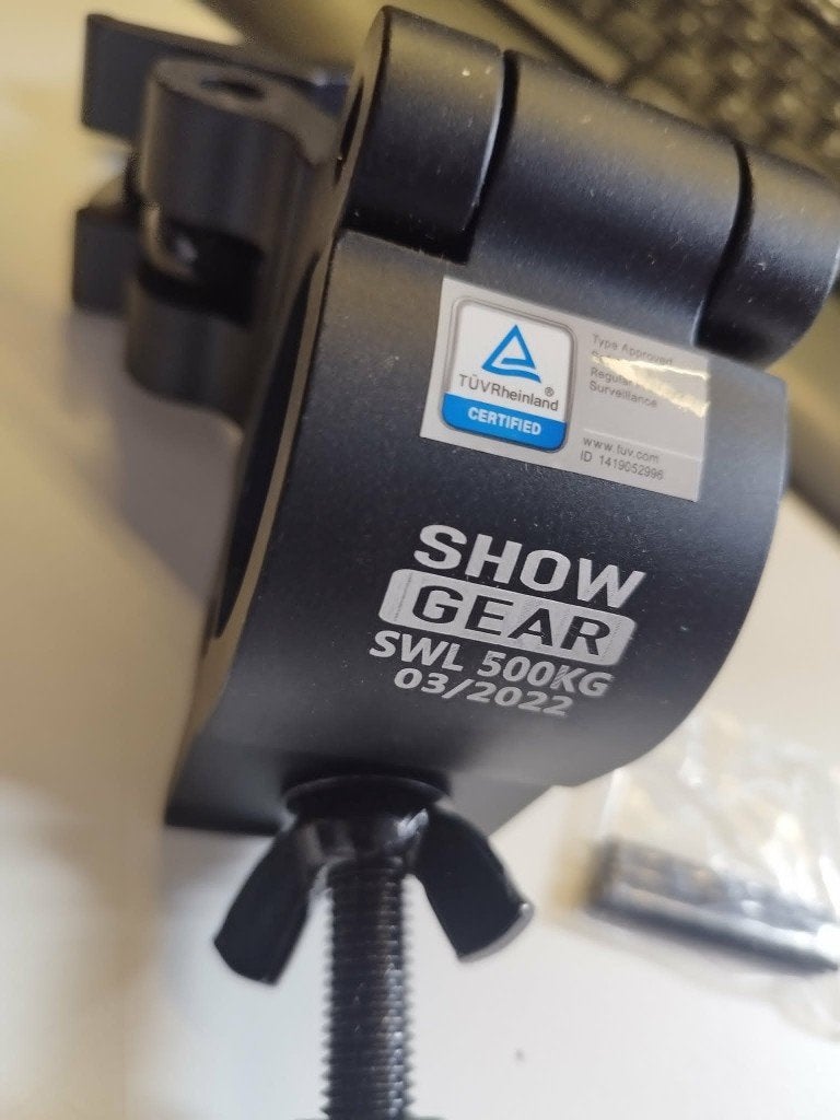 9 Showgear 75091 Swivel Coupler 500Kg zwart, Muziek en Instrumenten, Licht en Laser, Nieuw, Overige typen, Ophalen