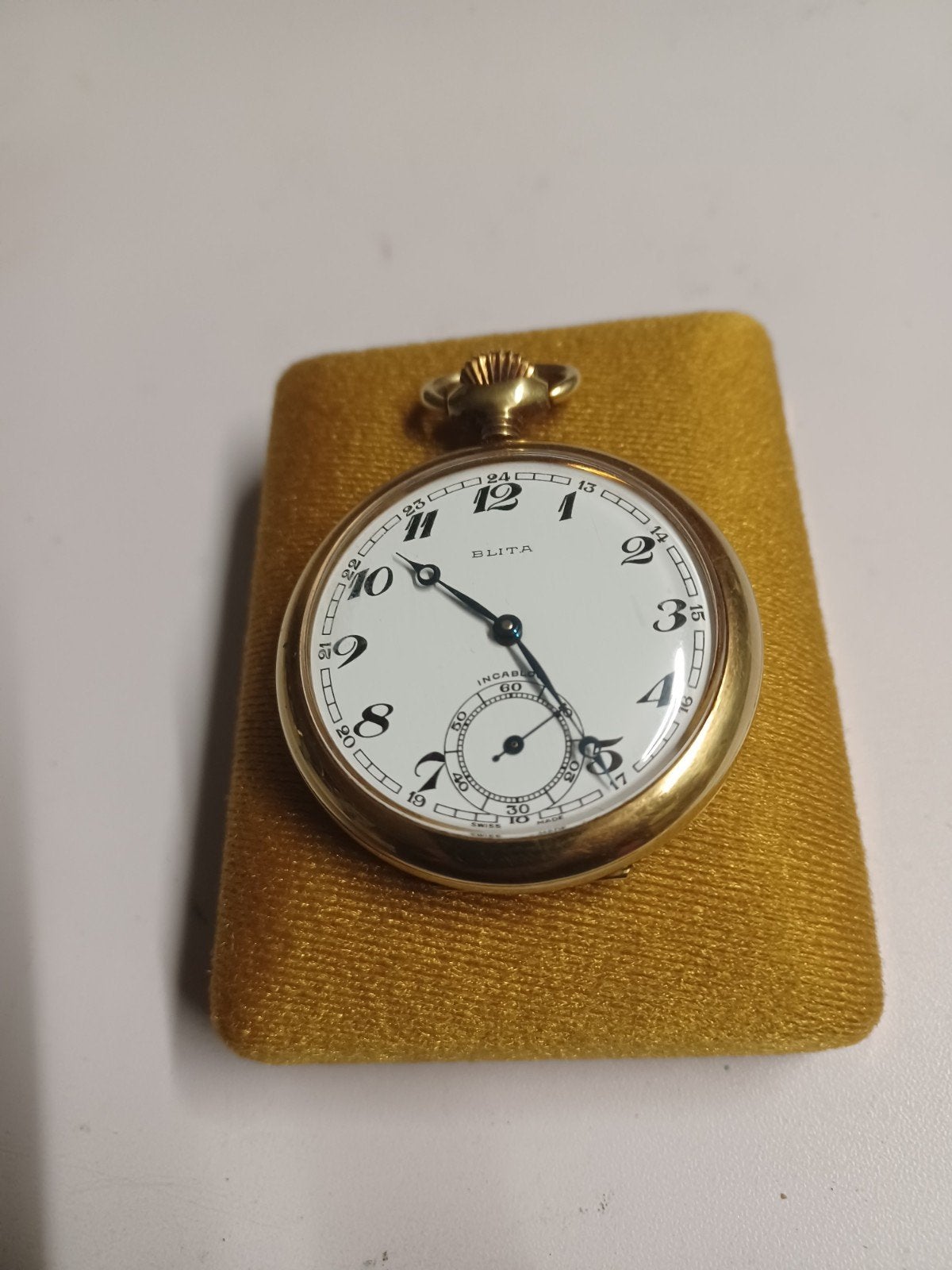 MONTRE GOUSSET ANCIENNE PLAQUÉ OR, Bijoux, Sacs & Beauté, Enlèvement, Or, Montre de poche, 1960 ou plus tard