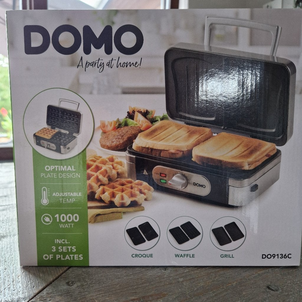 croque monsieur en wafel toestel, Electroménager, Grils de contact, Enlèvement, Comme neuf