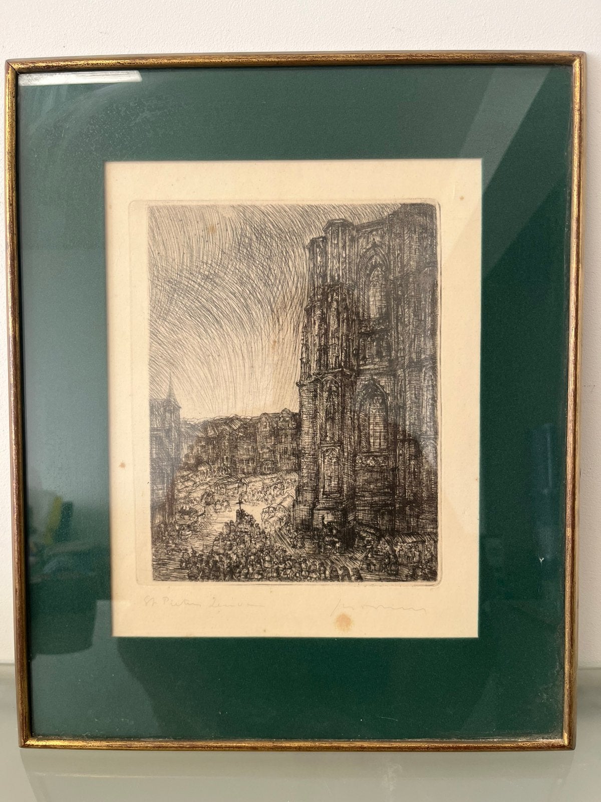St Pieters Leuven - Jacques Boonen, Ophalen of Verzenden, Ets