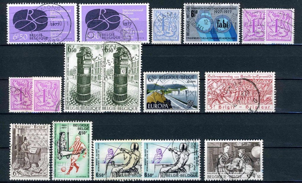 (B) Jaar 1977 gestempeld (1838-1869) -5, Postzegels en Munten, Verzenden, Gestempeld, Gestempeld