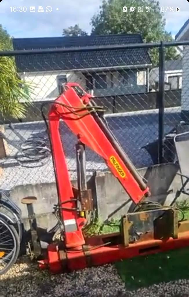Laadkraan 12volt  met hydraulische pomp, Enlèvement