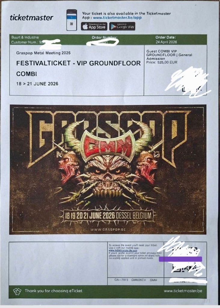 4-daagse VIP ticket graspop