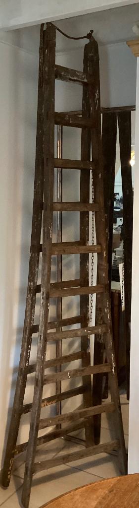 Double échelle en bois, 2 à 4 mètres, Pliable ou rétractable/escamotable, Échelle, Enlèvement