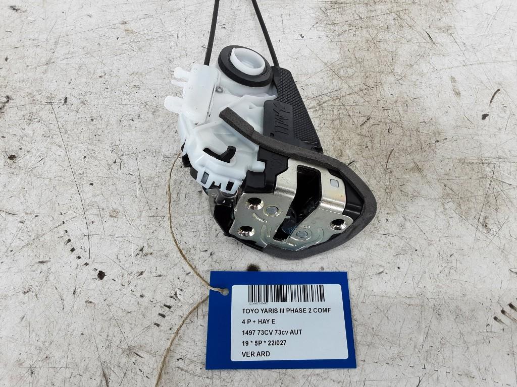 SERRURE DE PORTE ARRIÈRE DROITE Toyota Yaris III (P13), Utilisé, Arrière, Toyota