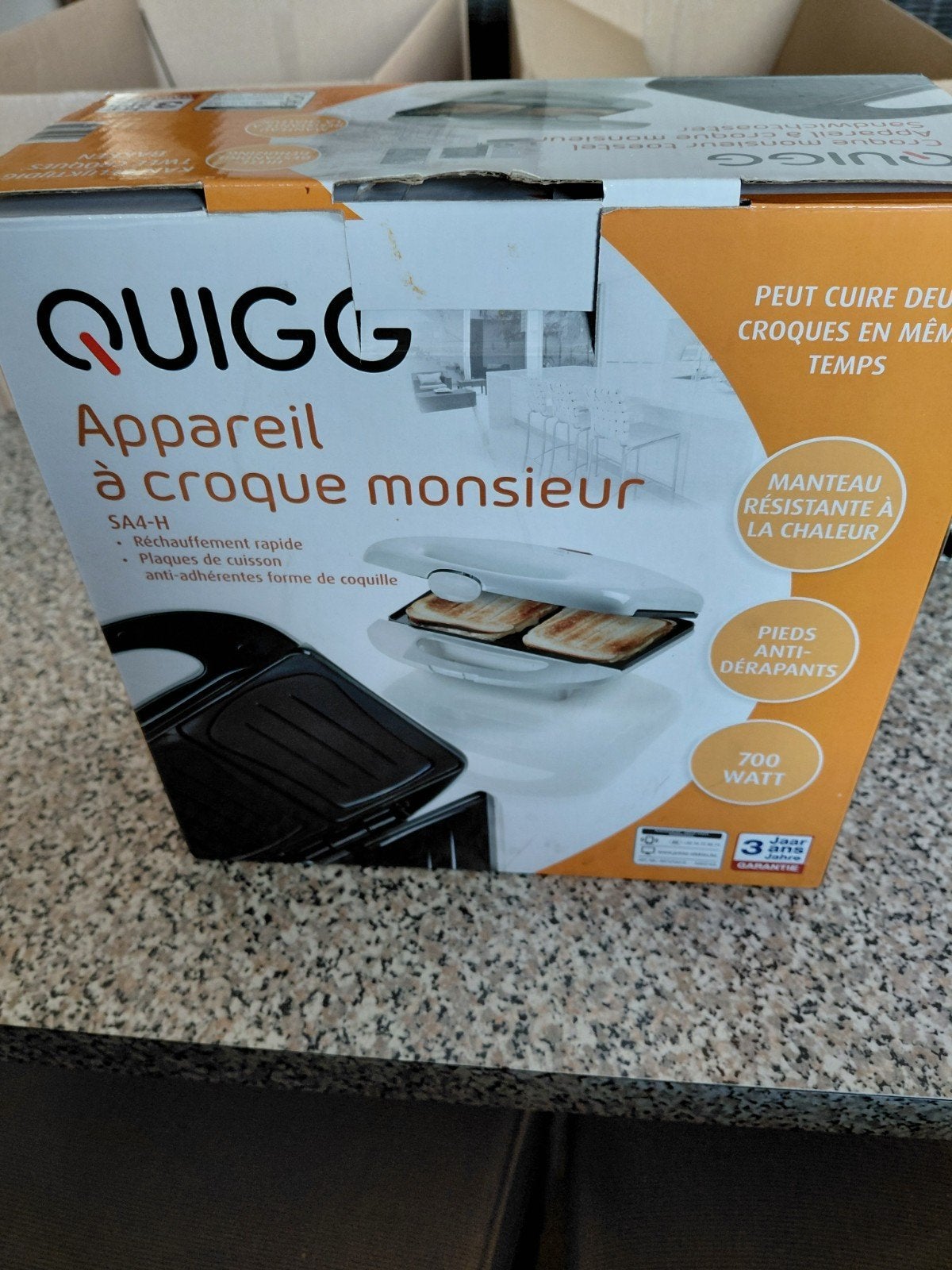 croque monsieur toestel, Ophalen