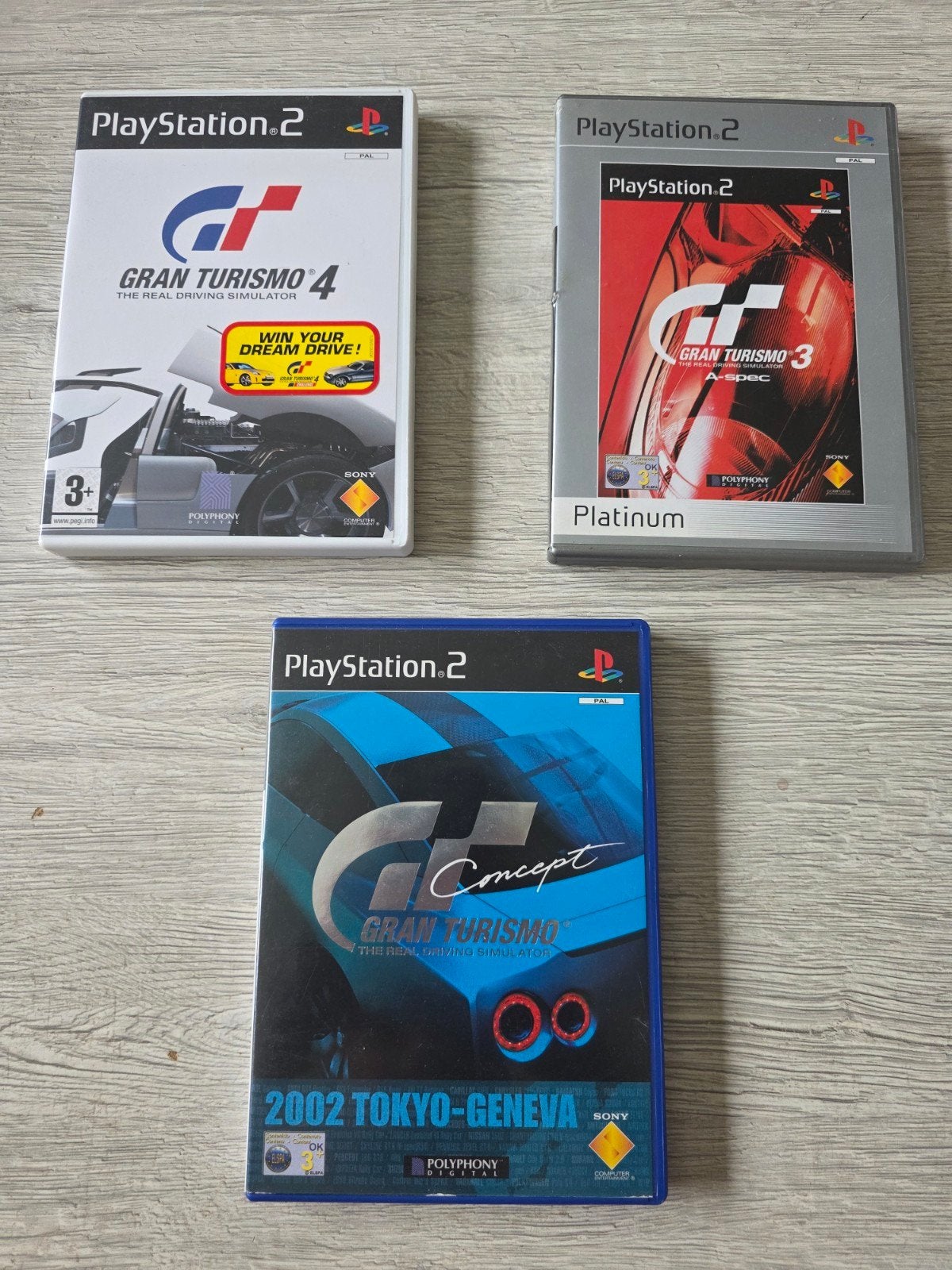 Set van 3 Gran Turismo PS2-games, Online, Gebruikt, Racen en Vliegen, 2 spelers