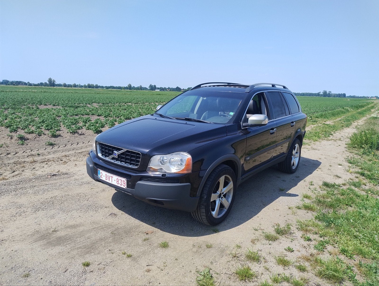 Prachtige Volvo XC90 2.4 @ 5 Cylinder automaatLichte vracht, Auto's, Zwart, Zwart, Leder, Diesel