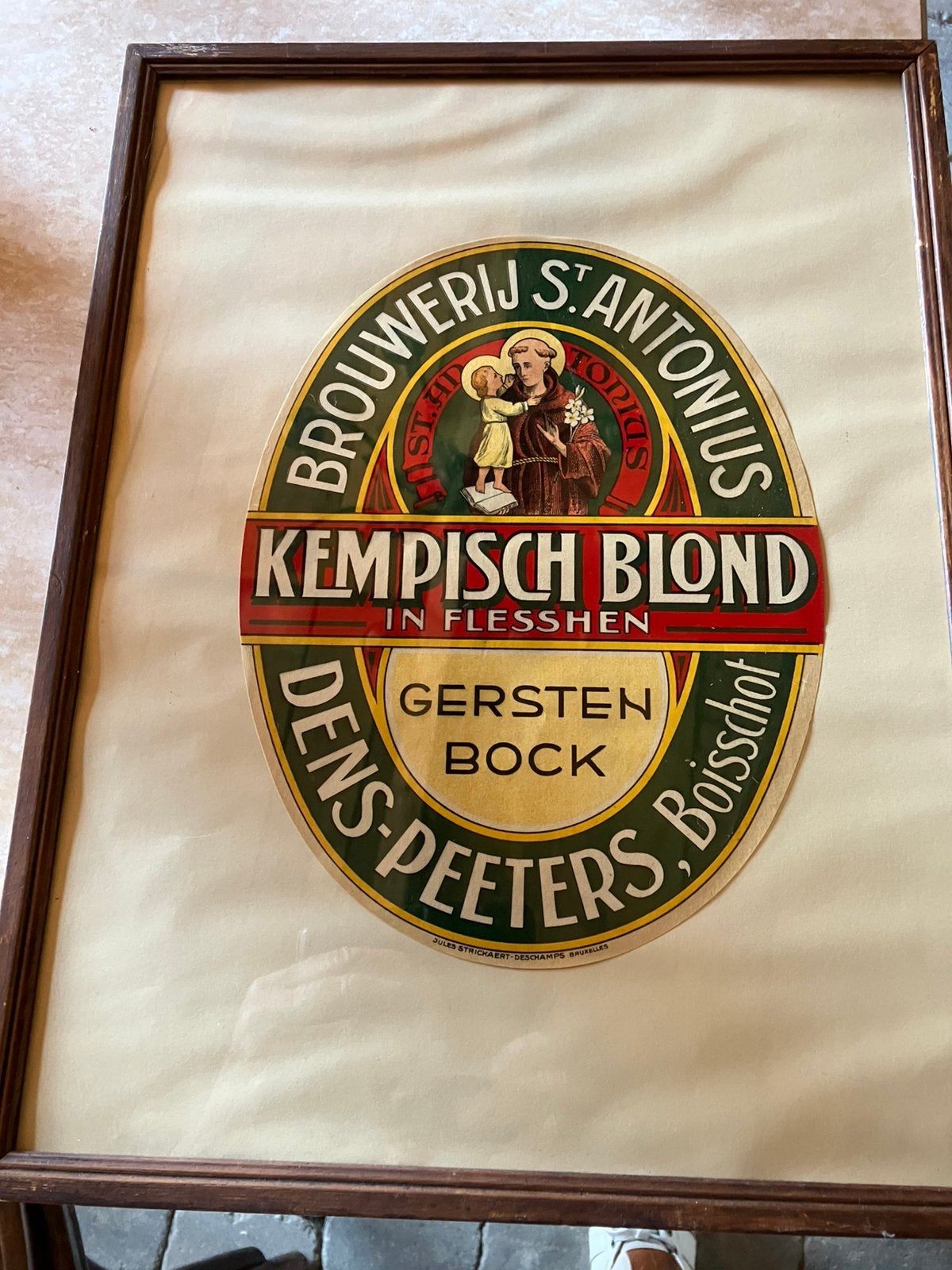 Oude affiche brouwerij Sint - Antonius booischot., Ophalen, Zo goed als nieuw