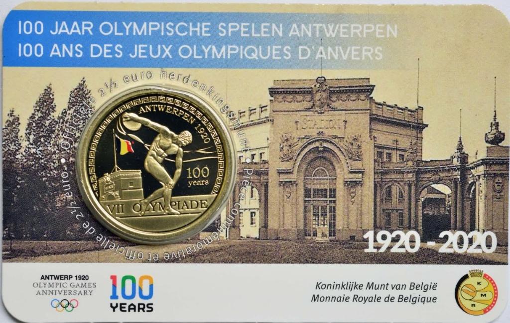 CC 2,5 euro 2020 O S Antwerpen gekleurd, Ophalen of Verzenden, 5 euro