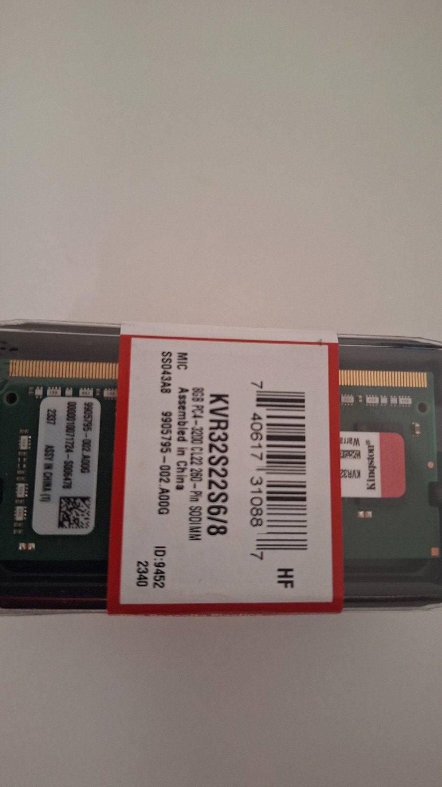 Mémoire vive Kingston 8 Go 6x, DDR4