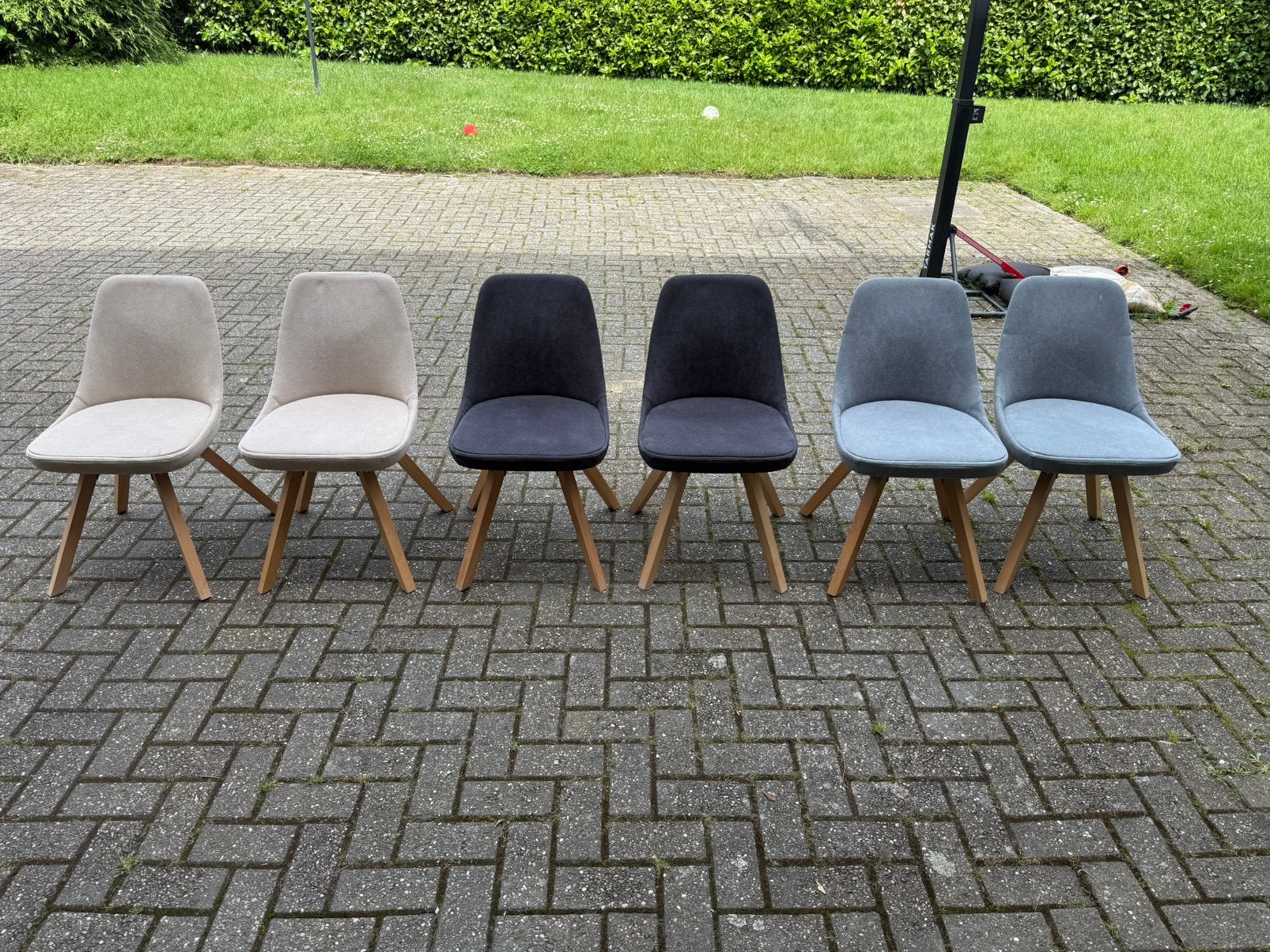 6 chaises en tissu, Maison & Meubles, Chaises, Autres couleurs, Enlèvement, Tissus, Moderne