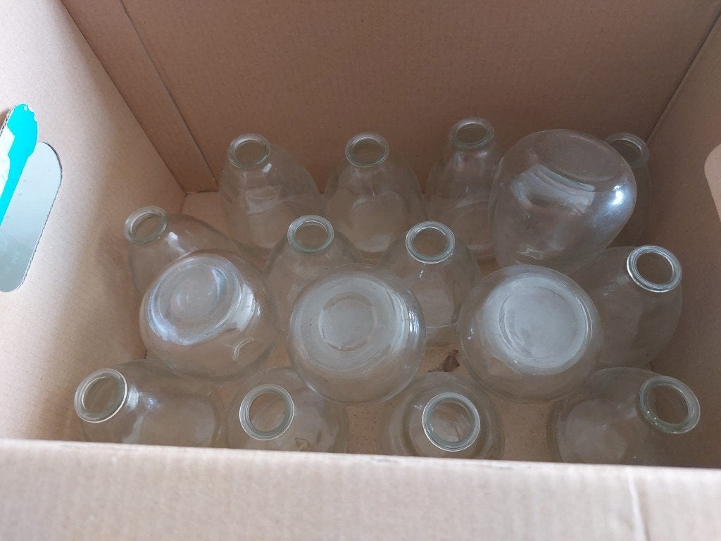 LOT vaasjes, Enlèvement, Comme neuf, Transparent, Verre