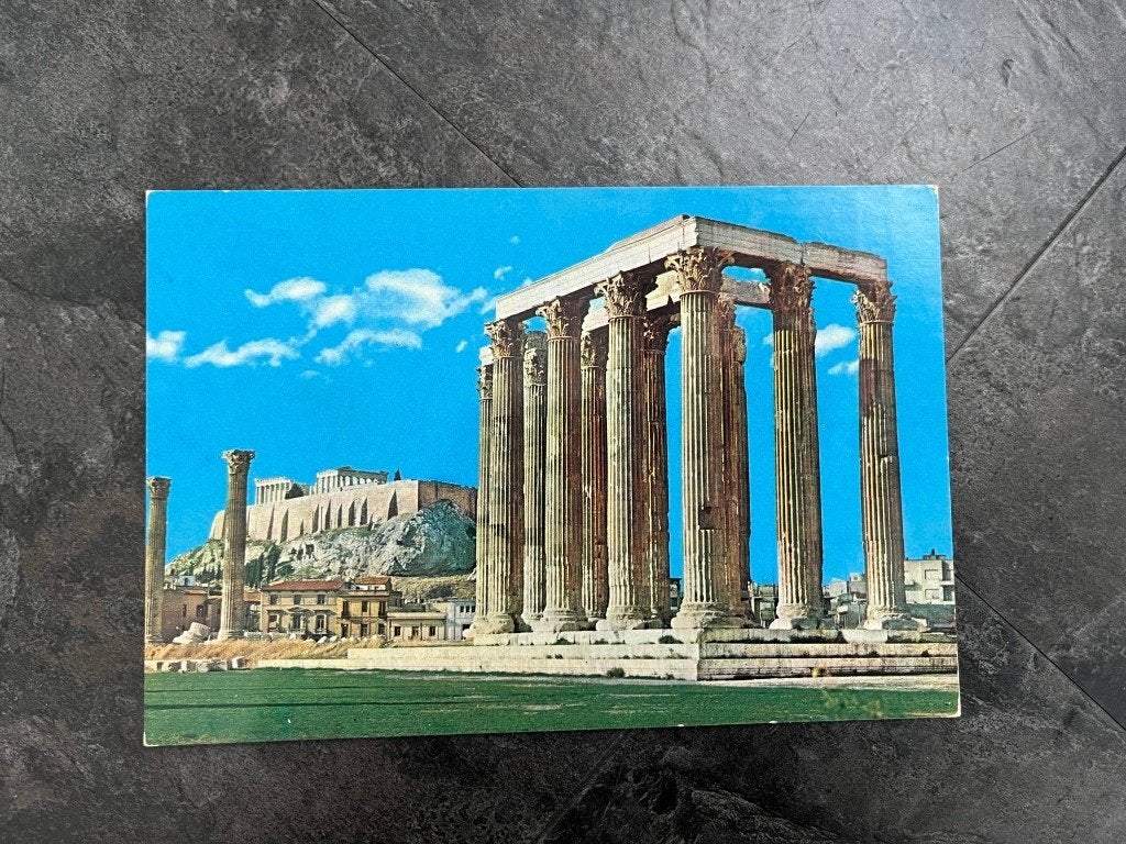 postkaart Athene - Tempel van de Olympische Zeus, Collections, Cartes postales | Étranger, Enlèvement ou Envoi
