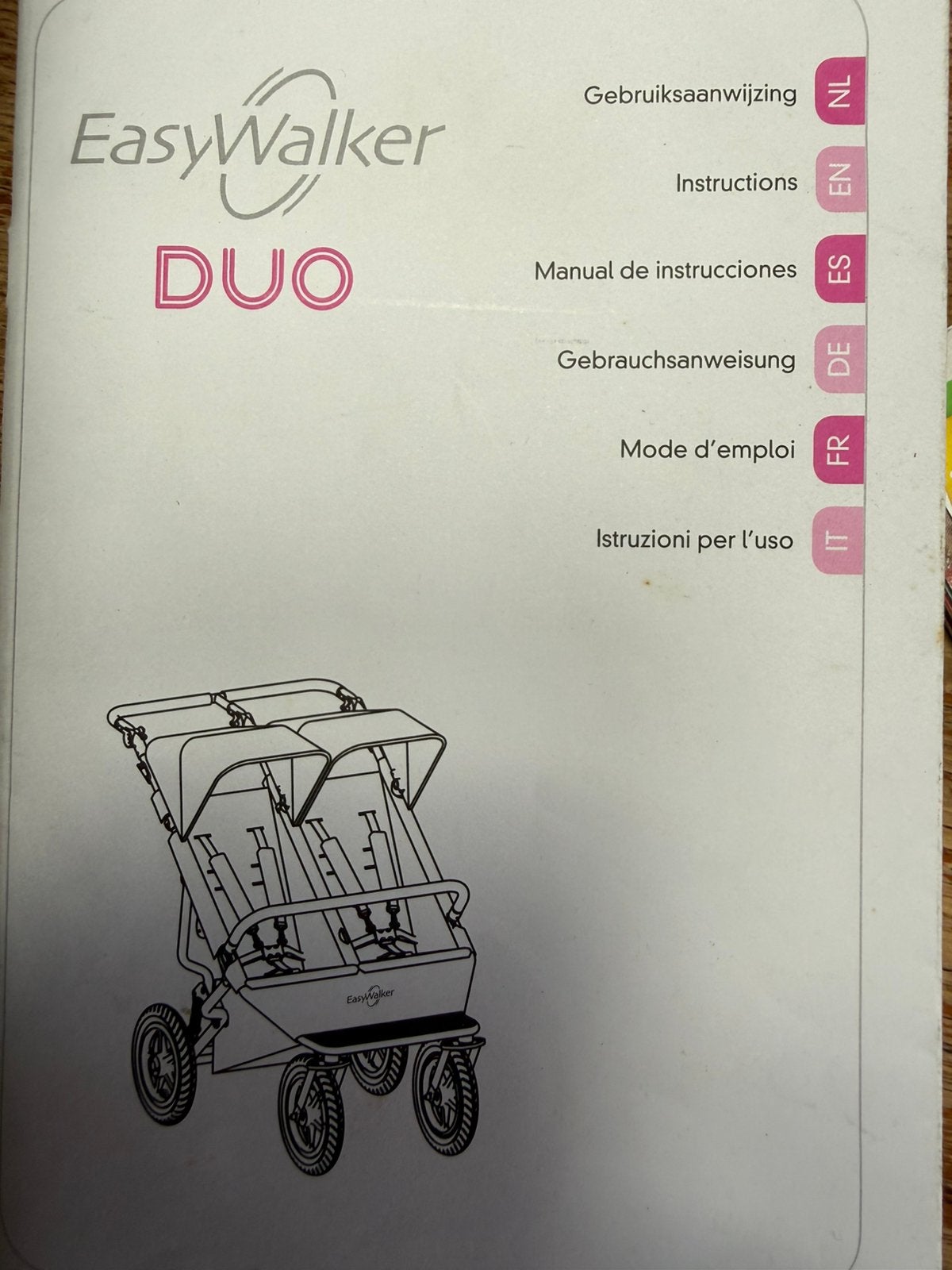 Tweeling buggy easywalker duo, Ophalen, Zo goed als nieuw, Overige merken, Duomodel
