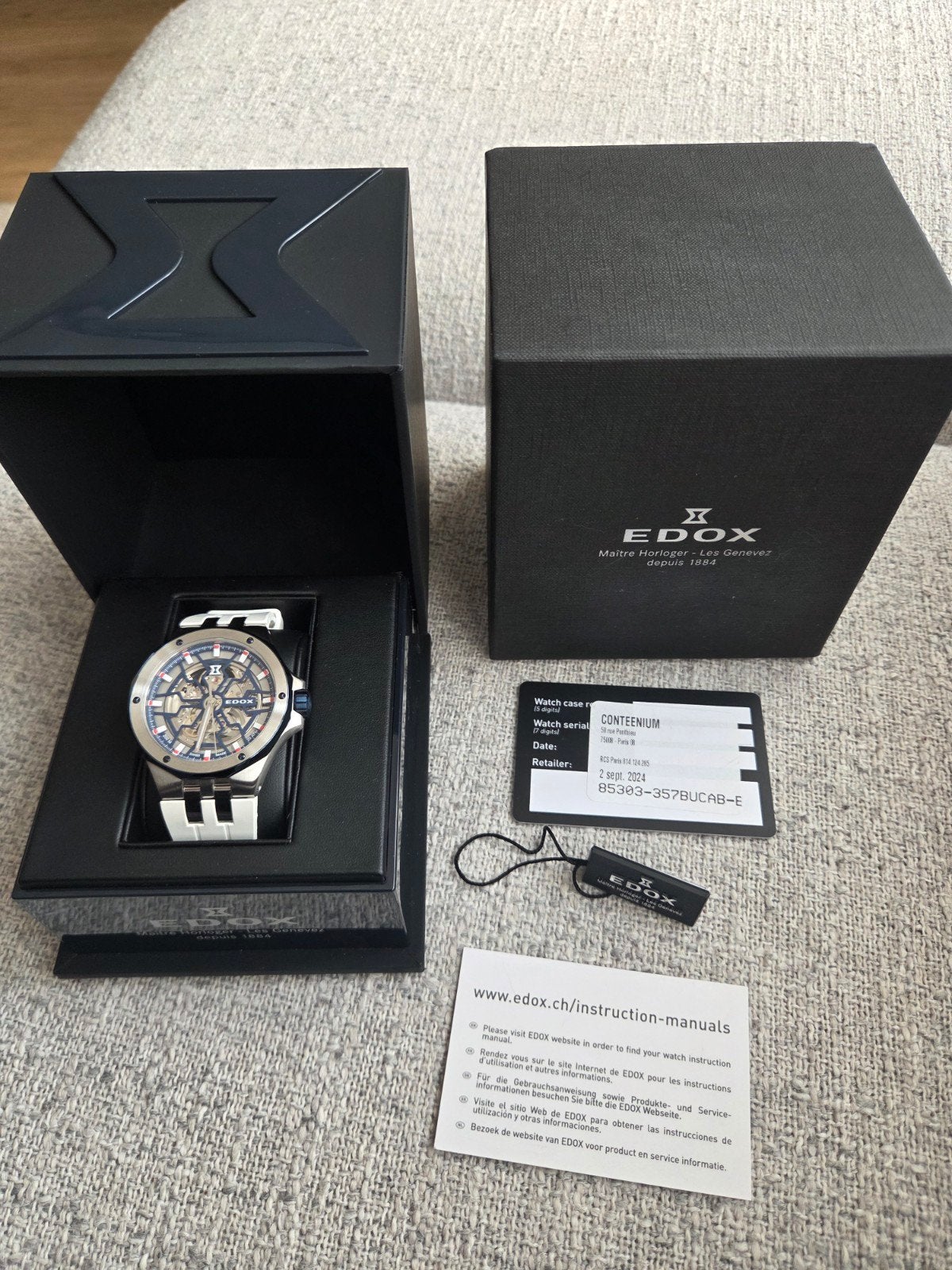 Zwitserse automatische heren horloge Edox Mecano Skeleton, Bijoux, Sacs & Beauté, Montres | Hommes, Montre-bracelet, Autres marques