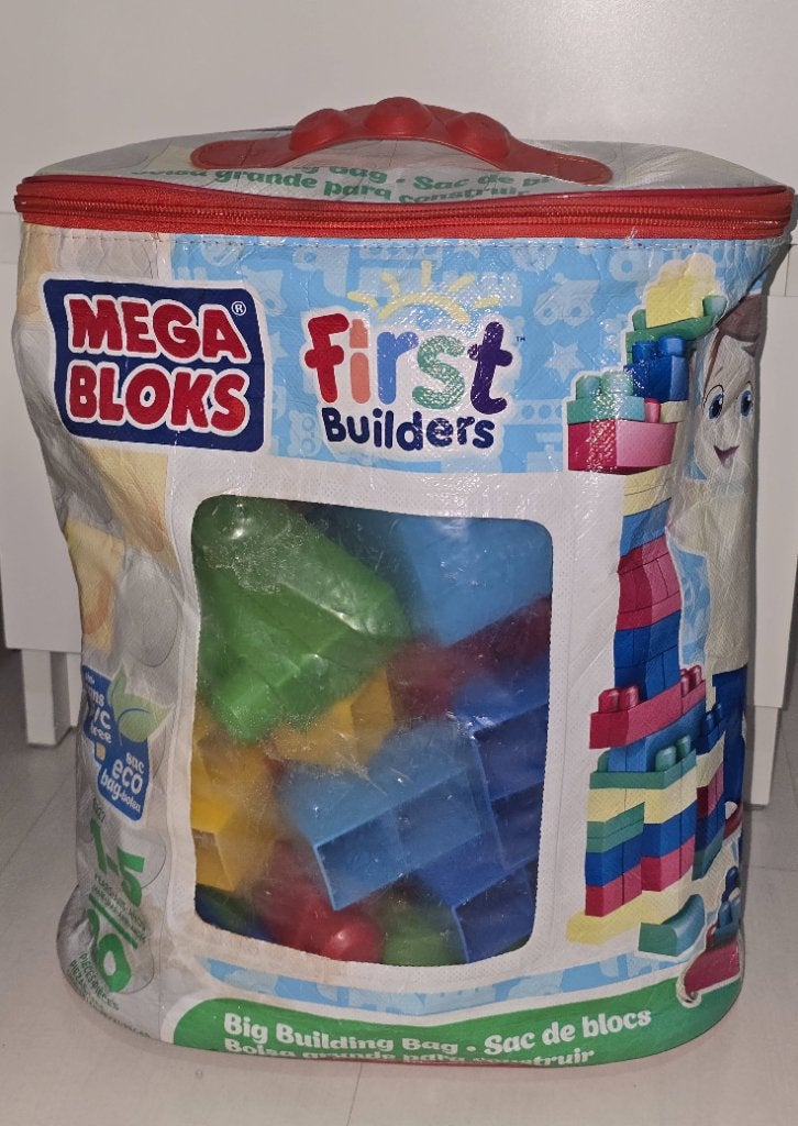 Mega Bloks First Builders Bloktas (1-5 jaar) - compleet, Kinderen en Baby's, Speelgoed | Bouwstenen, Ophalen, Zo goed als nieuw