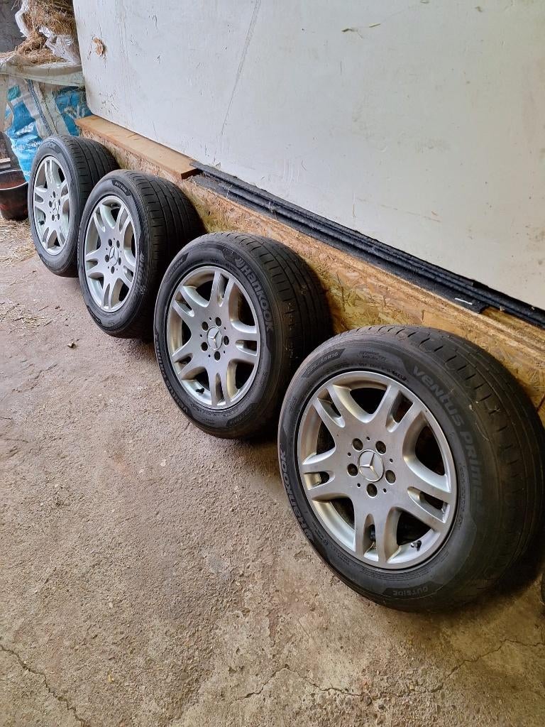 Velgen met band Mercedes E-klasse, Auto-onderdelen, Banden en Velgen, Ophalen, Gebruikt, 16 inch, Banden en Velgen