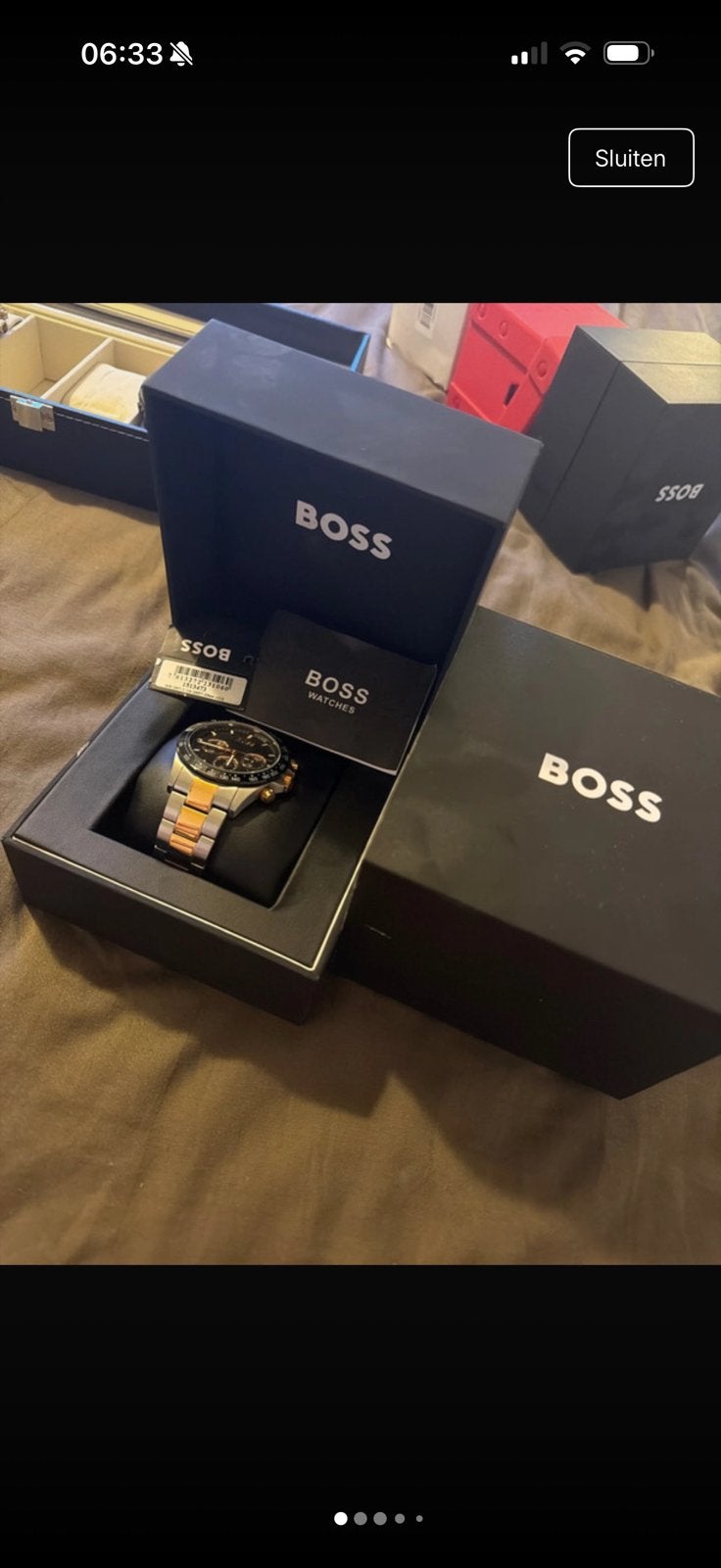 Hugo Boss, Handtassen en Accessoires, Horloges | Heren, Zo goed als nieuw, Staal, Ophalen