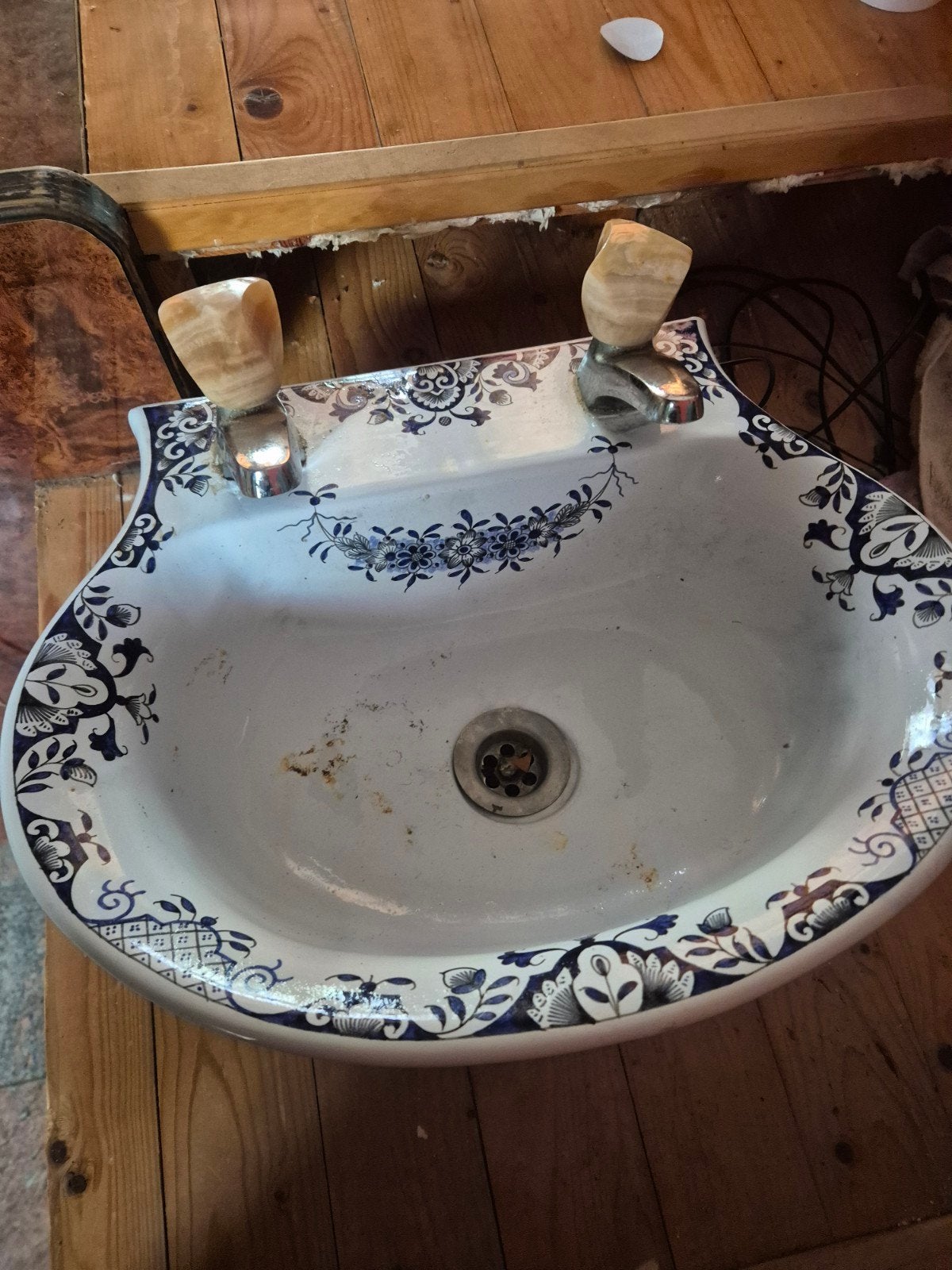 Lavabo lave main faïence vieux Rouen, Ophalen