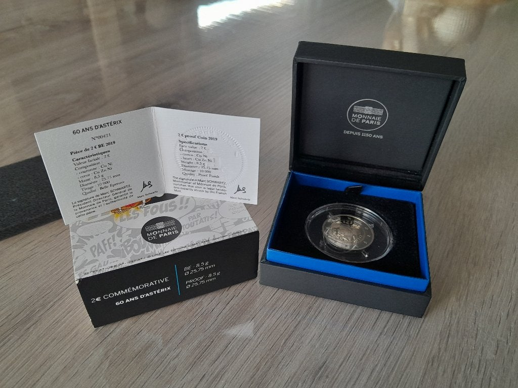 2 Euro Frankrijk 2019 Asterix Proof, Postzegels en Munten, Munten | Europa | Euromunten, Ophalen of Verzenden, Frankrijk, 2 euro