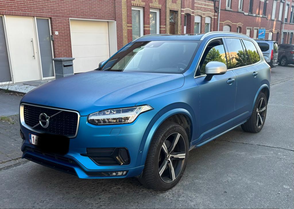 Volvo XC90 D5 R-design 7 places, Auto's, Volvo, 4 cilinders, Blauw, 7 zetels, Leder