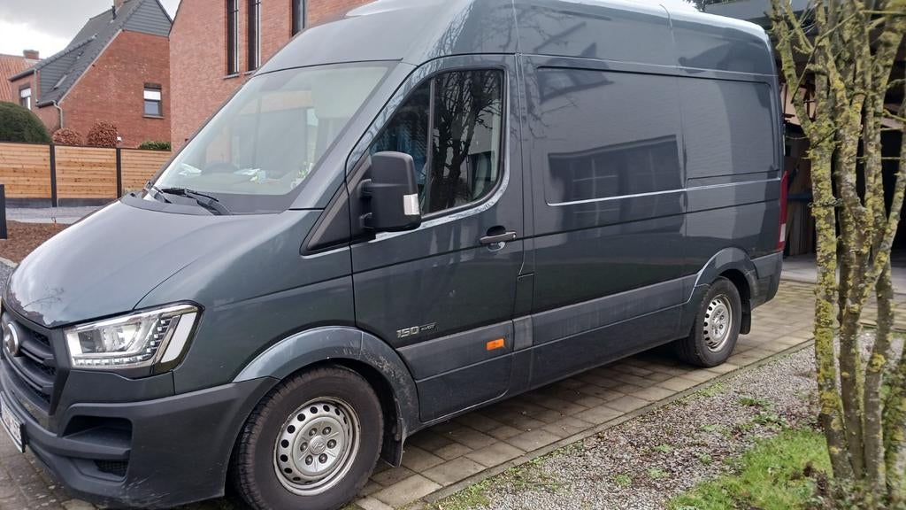 Hyundai h350 lichte vracht neon verlichting GPS trekhaak air, Auto's, 2500 cc, Stof, Blauw, Particulier