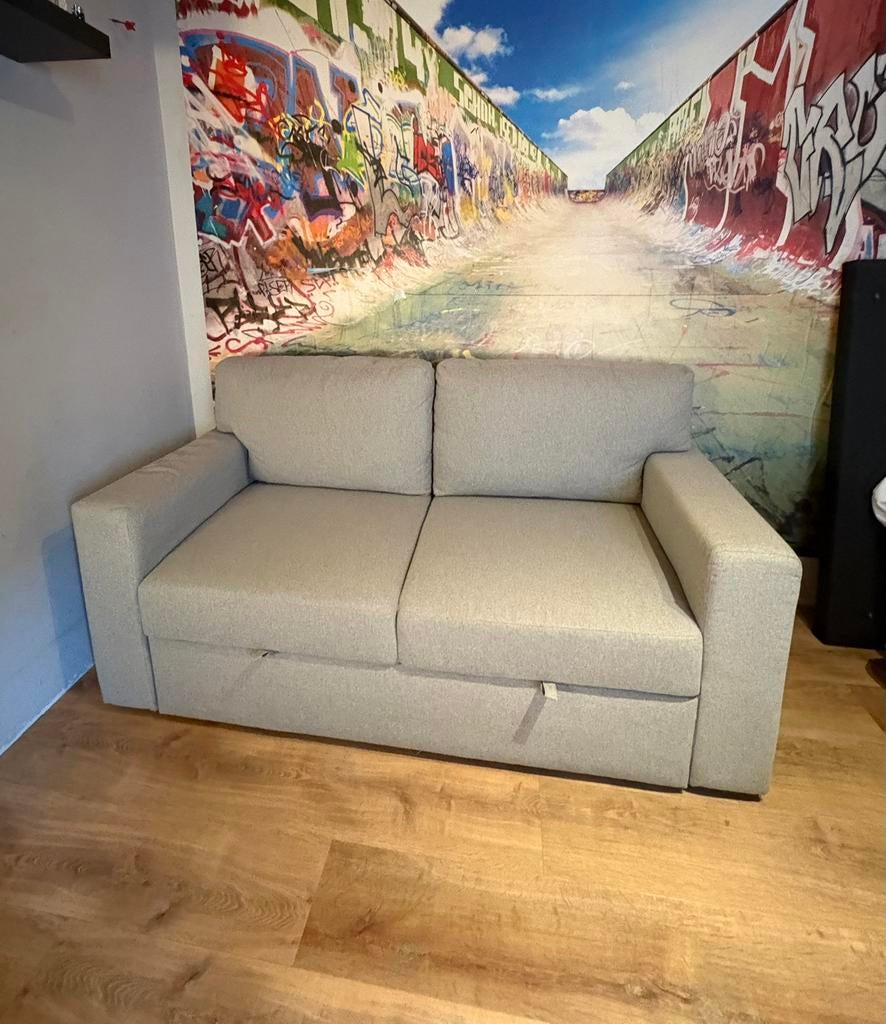 Comfortabele 2-zit slaapzetel in goede staat, Ophalen, Minder dan 75 cm, 150 tot 200 cm, Tweepersoons