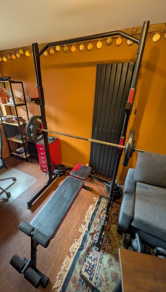 Squat rack met halterbank, Ophalen, Gebruikt, Overige typen