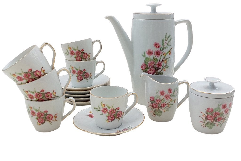 SERVICE À CAFÉ EN PORCELAINE ANTIQUE, Antiquités & Art, Enlèvement