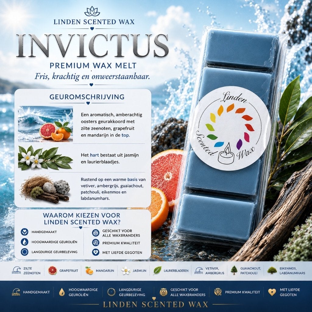 Waxmelts INVICTUS aftershave geur waxmelt parfum snapbar, Ophalen of Verzenden, Nieuw, Was, Kaars
