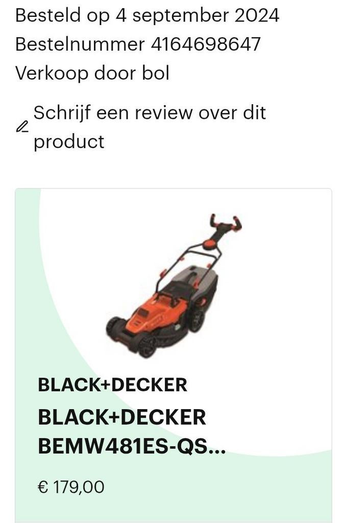 Elektrische grasmaaier, Tuin en Terras, Ophalen, Elektrische grasmaaier