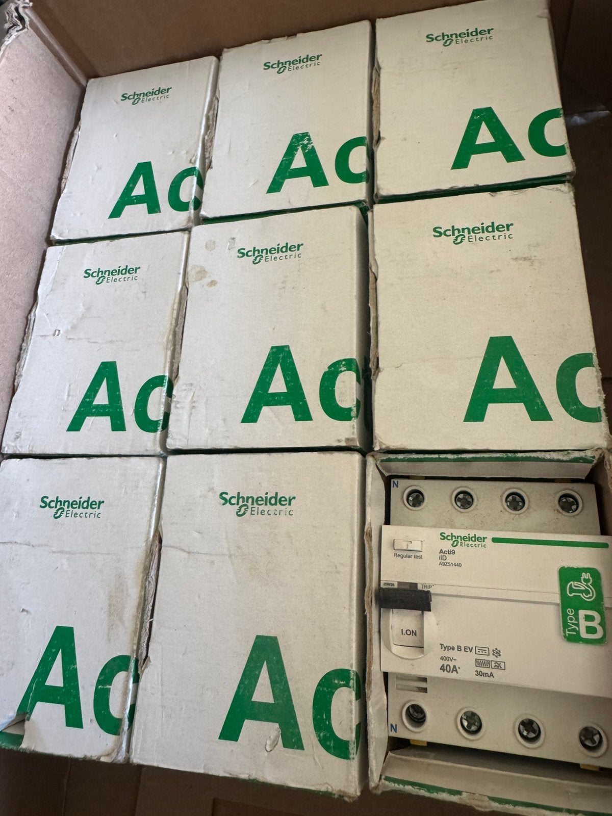 Schneider Electric Acti9 iID Type B EV (4P, 40A, 30mA), Ophalen, Nieuw, Schneider Electric, Aardlekautomaat