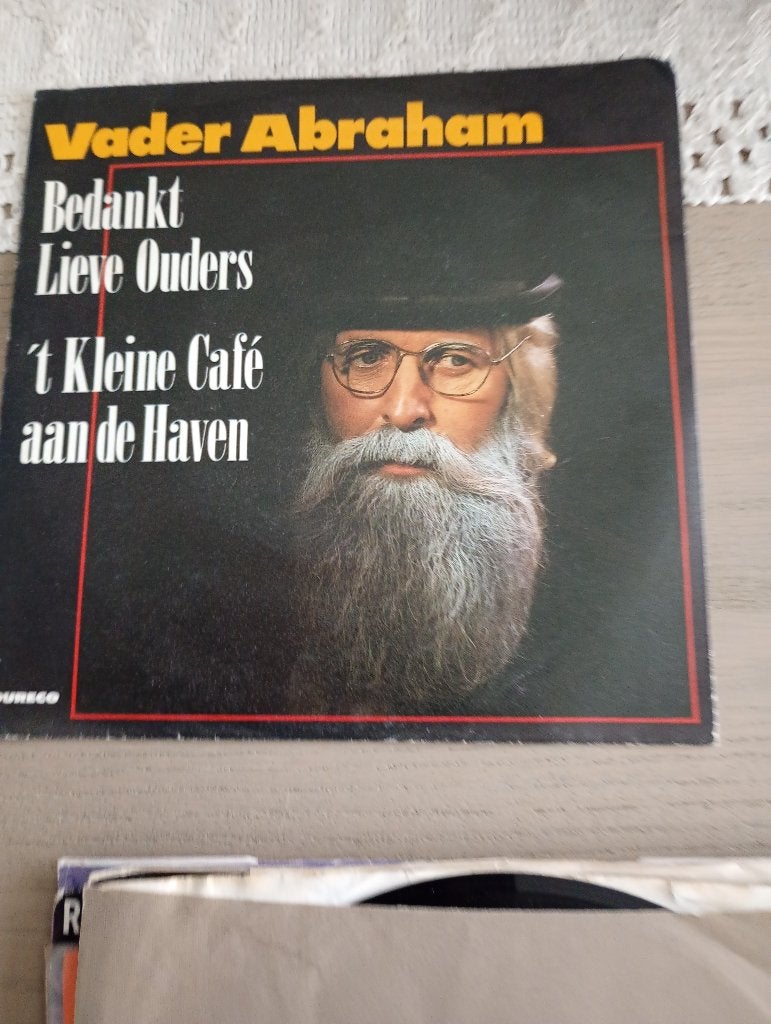 Vader Abraham - Bedankt lieve ouders, En néerlandais, Pochette photo, 7 inch, Utilisé