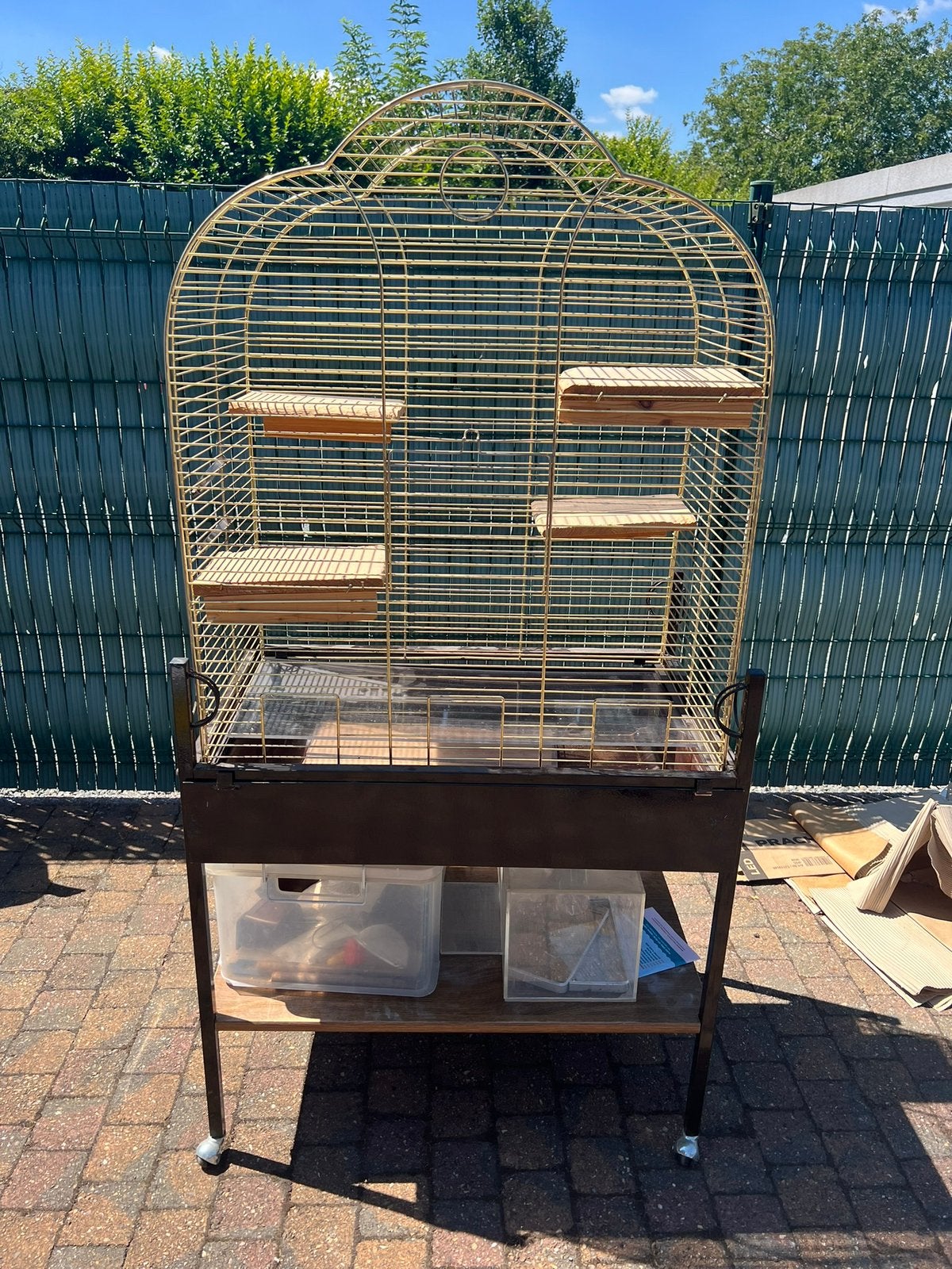 Cage poue chinchilla ou oiseaux, Animaux & Accessoires, Enlèvement, Utilisé, Aluminium, Cage à oiseaux