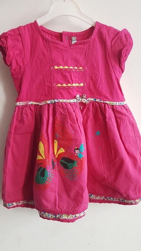CATIMINI - Robe avec oiseaux, fée - T.18 mois/81 cm, Catimini, Robe ou Jupe, Enlèvement ou Envoi, Utilisé