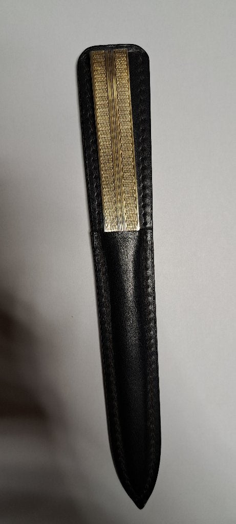 Luxe vintage brievenopener. Solingen(Duitsl)+ lederen  etui, Collections, Enlèvement, Comme neuf