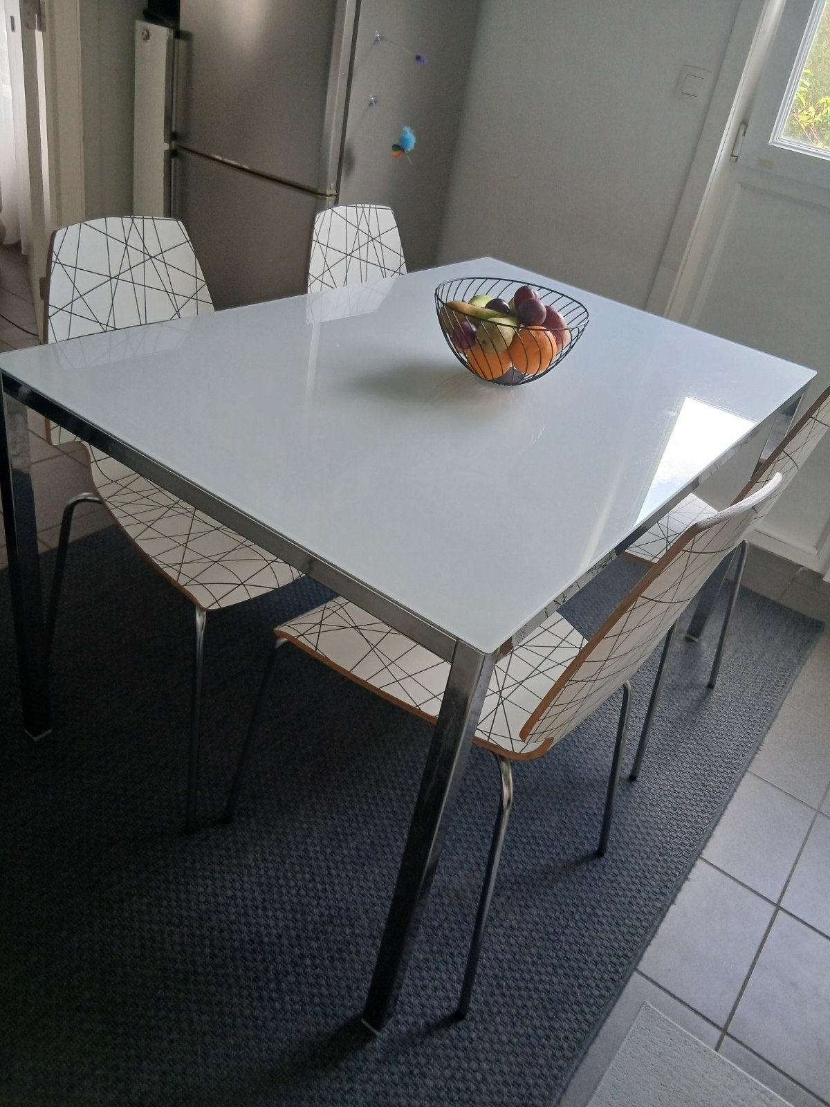 table de cuisine, Maison & Meubles, Quatre personnes, Verre, Enlèvement, Utilisé