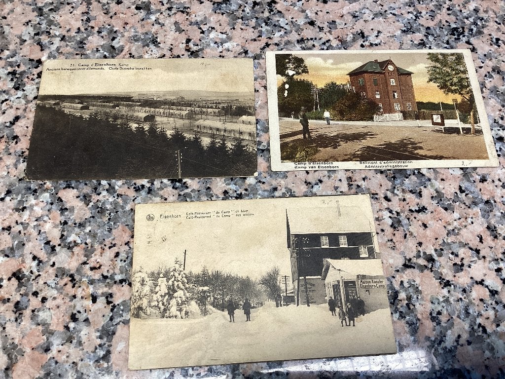 Lot 3 postkaarten camp ELSENBORN, Verzamelen, Ophalen of Verzenden, 1920 tot 1940, Gelopen, Luik
