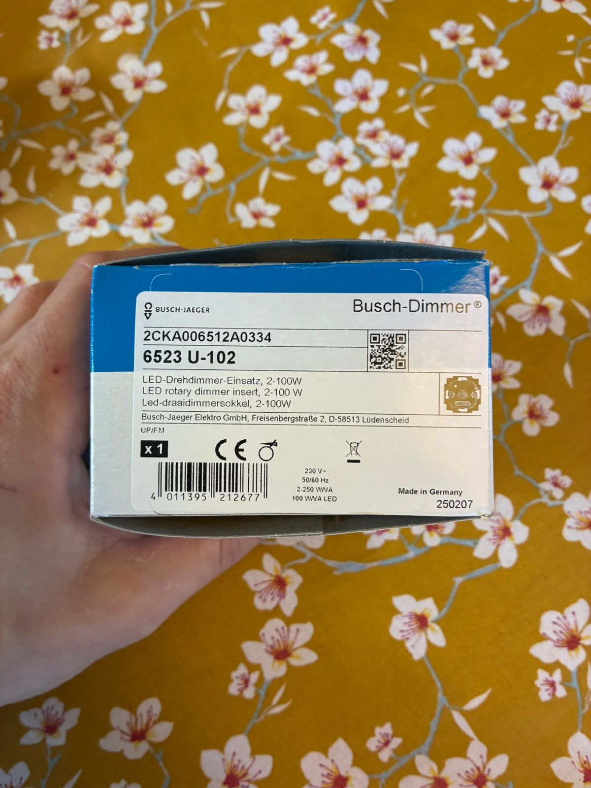 Busch Jaeger Dimmer, Doe-het-zelf en Bouw, Elektriciteit en Kabels, Ophalen, Nieuw, Busch-Jaeger, Dimmer