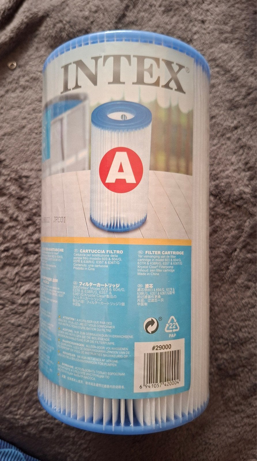 Lot de 9 filtres intex A pour piscine, Enlèvement, Filtre