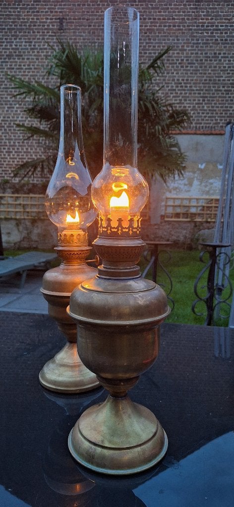 Antieke olielamp 2 stuks, Ophalen
