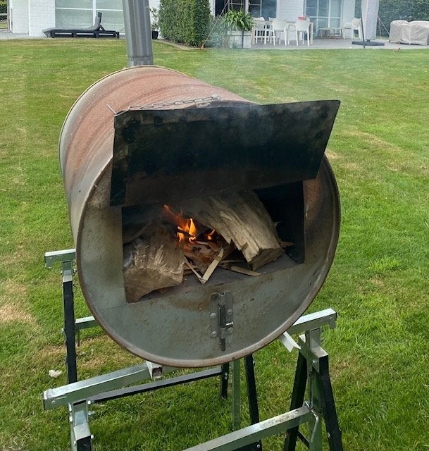 Pizzaoven houtgestookt te koop, Jardin & Terrasse, Fours à pizza, Enlèvement, Utilisé