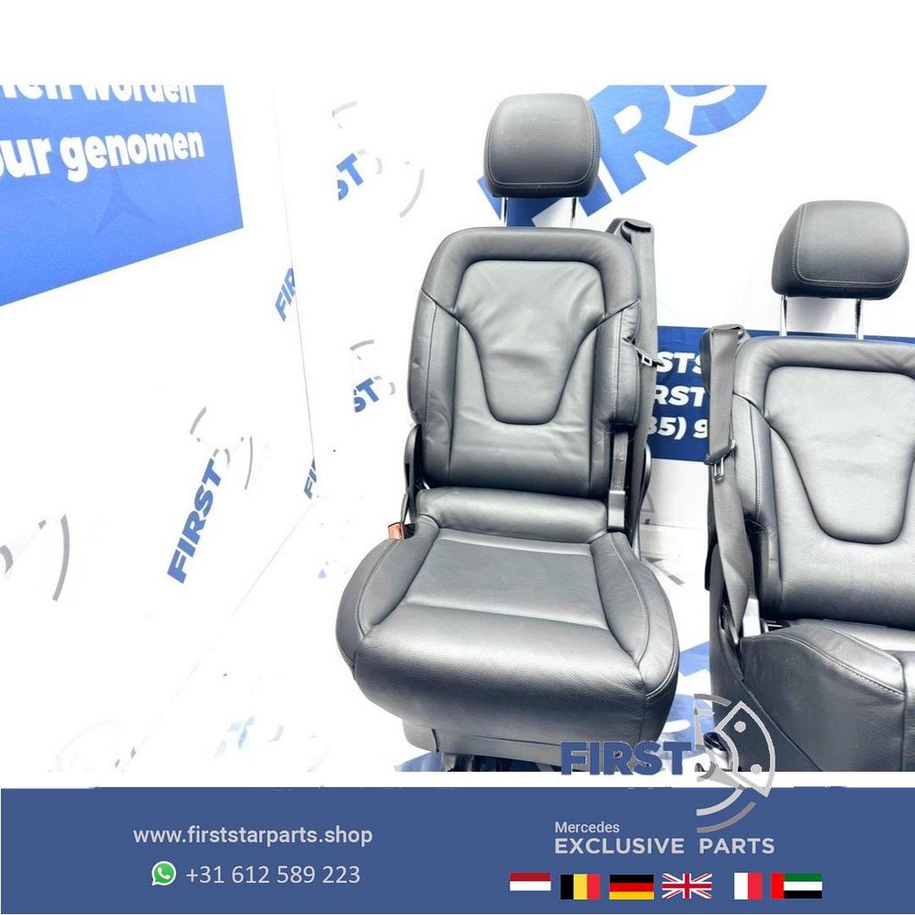 W447 VITO / V KLASSE ACHTERBANK ZWART LEER interieur Mercede, Gebruikt, -, Ophalen of Verzenden, -