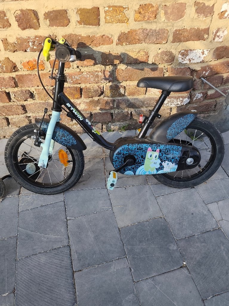 Vélo enfant 14 pouces, Ophalen, Zijwieltjes, Gebruikt, Velgrem