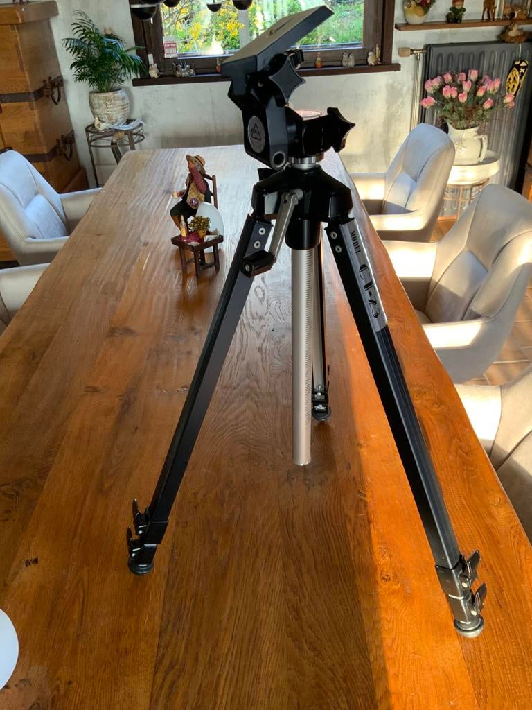 TRÉPIED PHOTO VINTAGE ROLLEI DE LUXE RT4 AVEC CT-23, Enlèvement ou Envoi, Comme neuf, Trépied