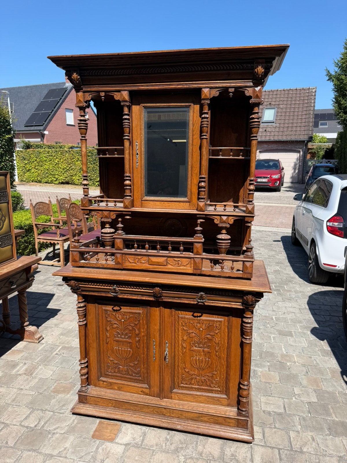 Buffet ancien en chêne — Renaissance — vers 1900, Antiquités & Art, Antiquités | Meubles | Armoires, Enlèvement