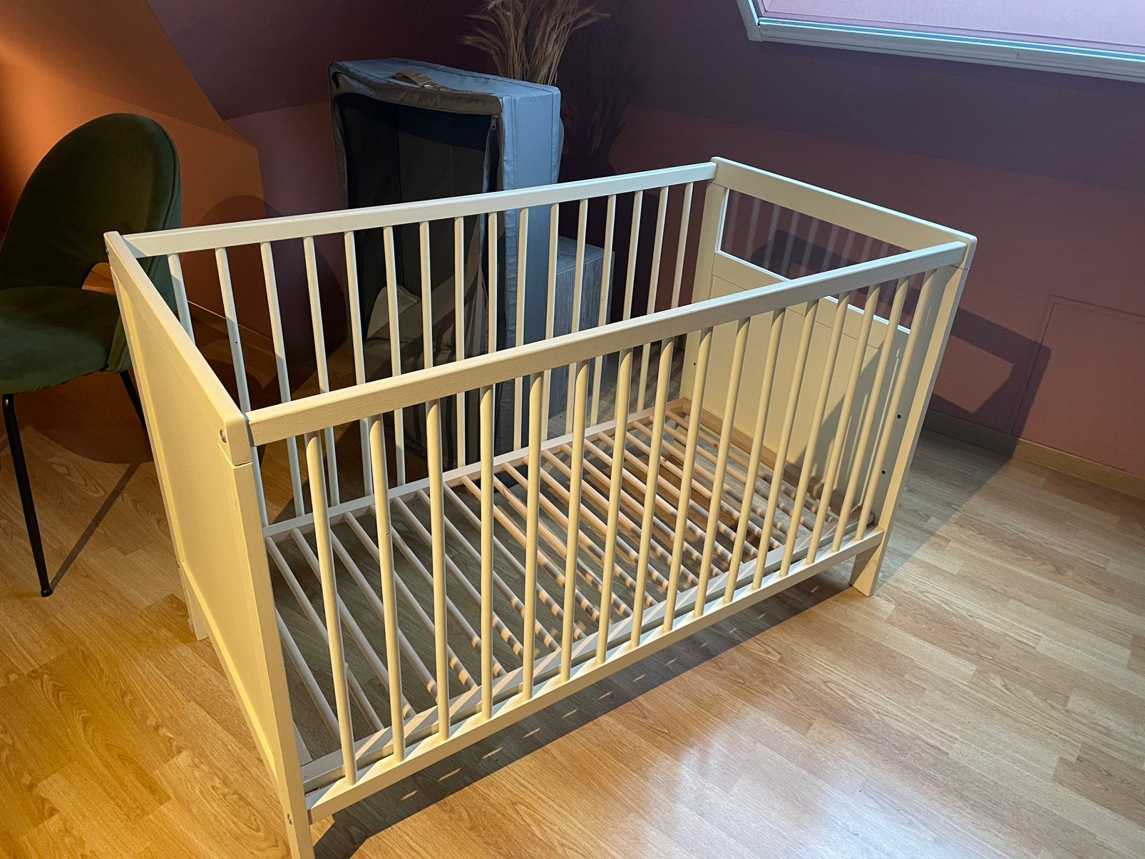 Babybed + matras 60x120, Enfants & Bébés, Berceaux & Lits, Enlèvement, Utilisé, Lit
