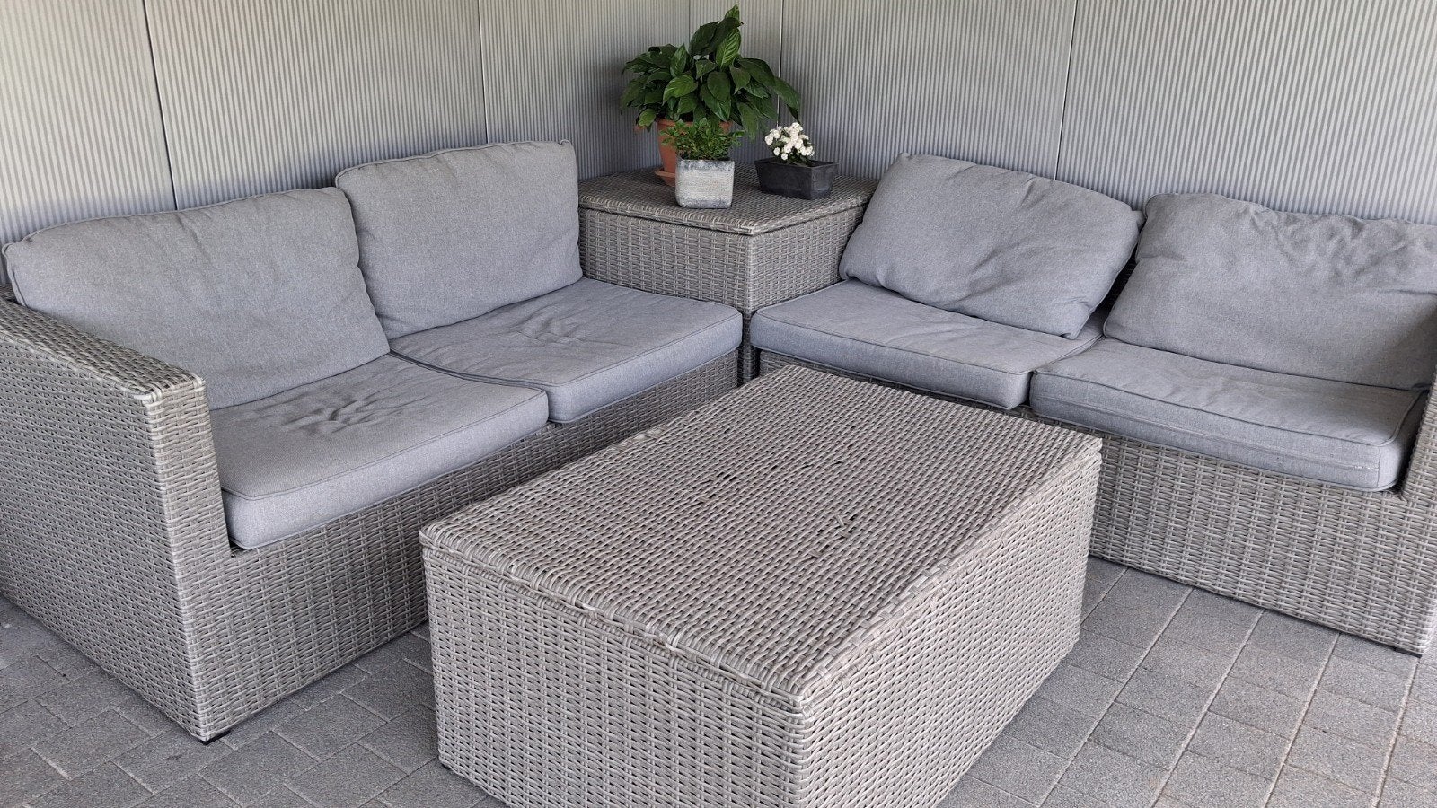 Lounge met 2 bakken, Ophalen, Kunststof, Gebruikt, 6 zitplaatsen